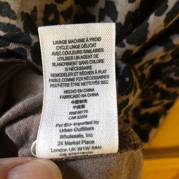 Free People Leopard Mock Neck Long Sleeve Knit Sz Sm - Picture 8 of 10